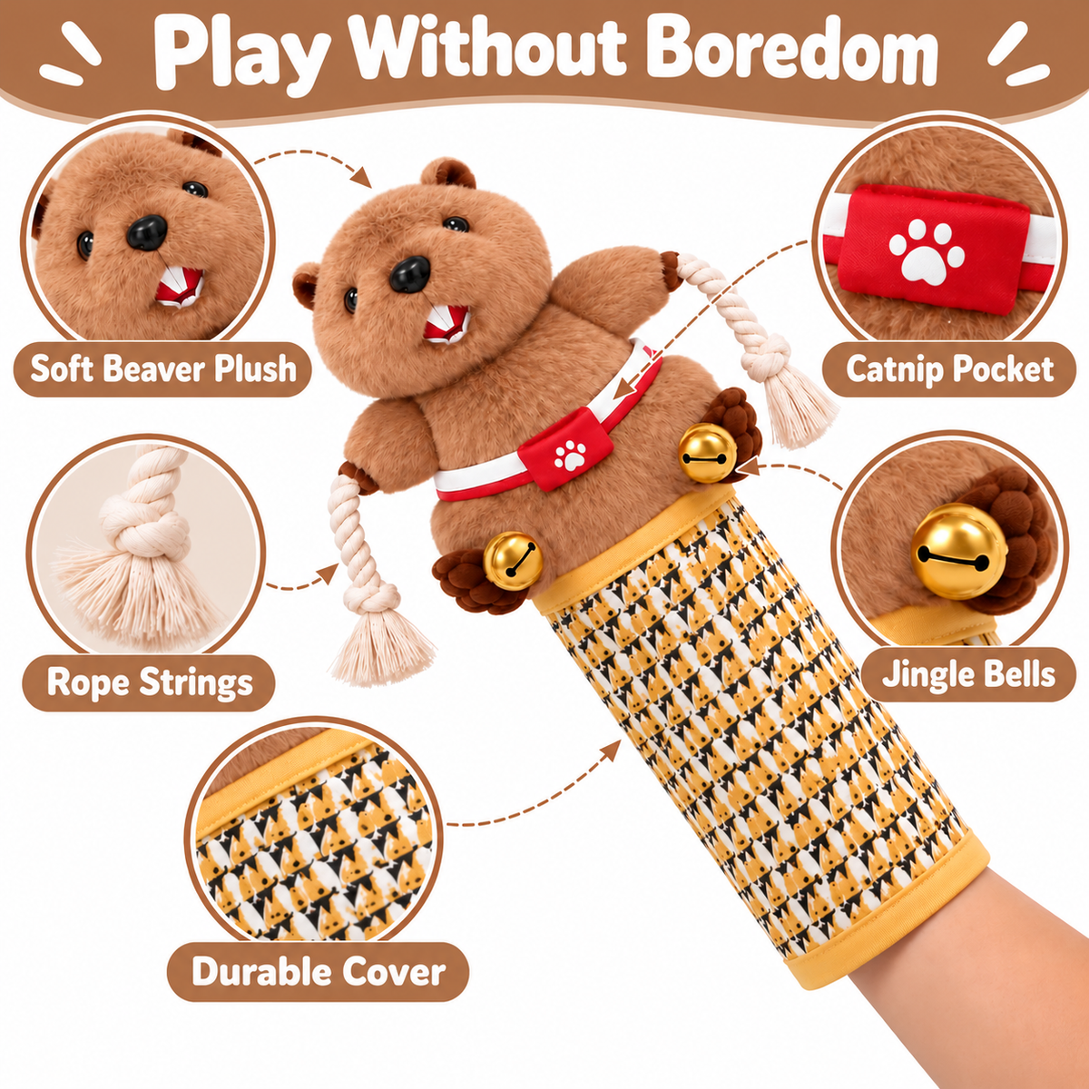 PawTug™ — The Interactive Beaver Toy for Cats