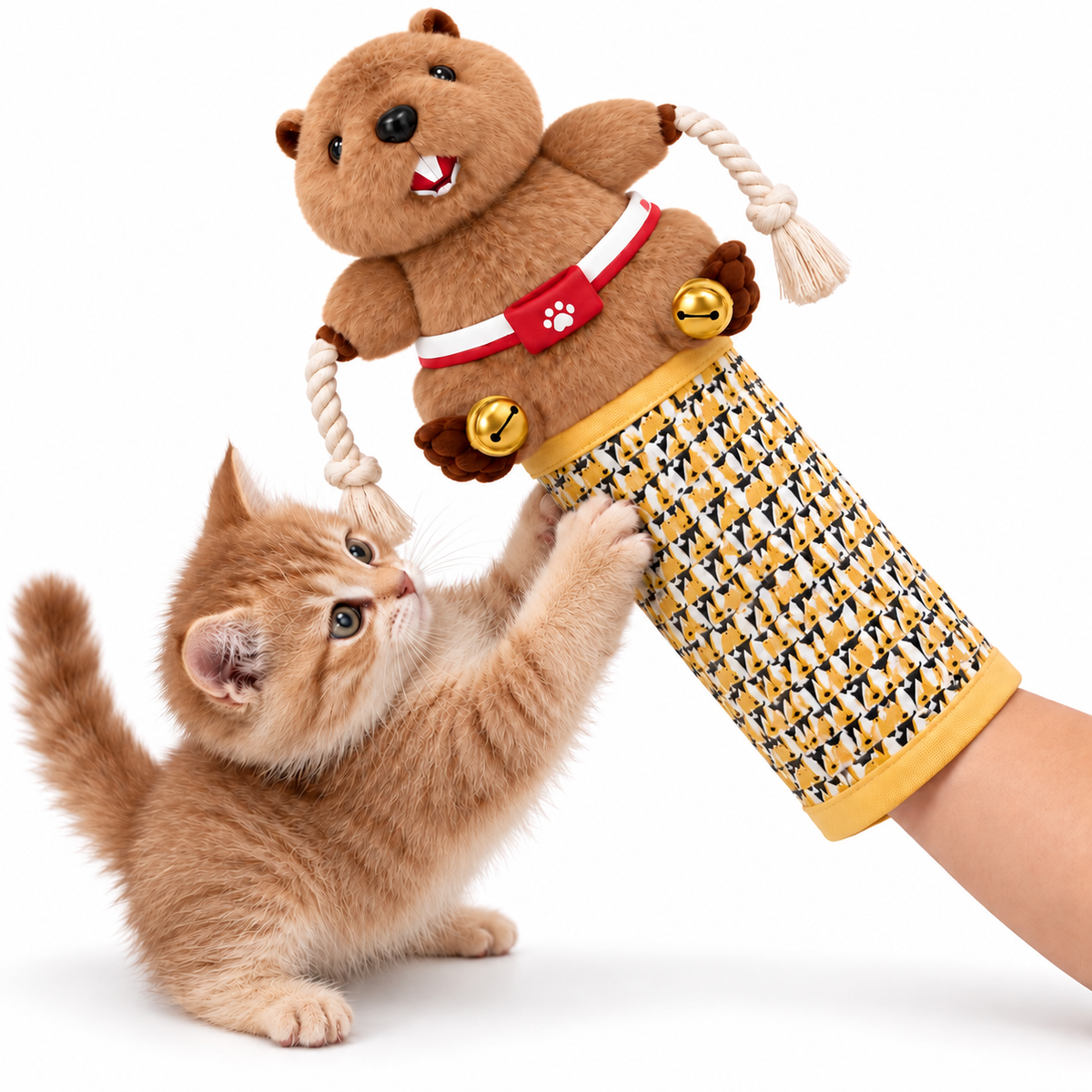 PawTug™ — The Interactive Beaver Toy for Cats